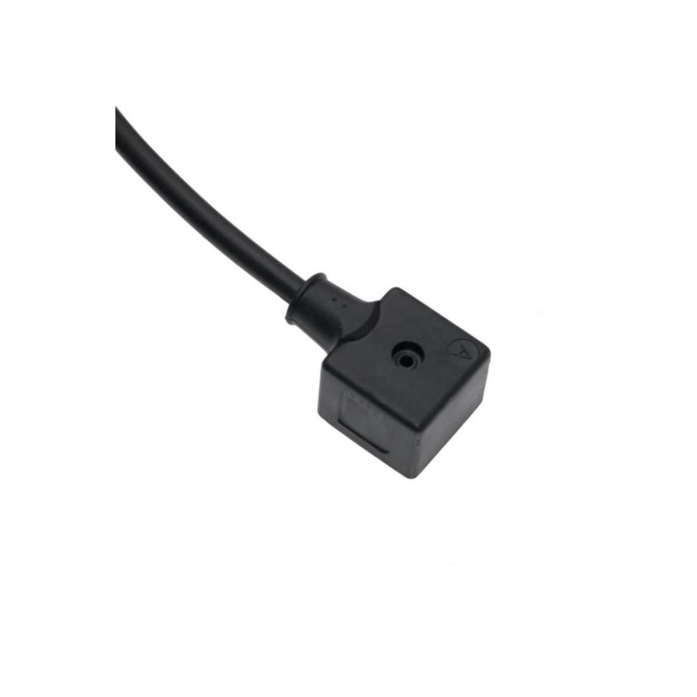 MENCOM SOLENOID VALVE CORDSET FORM A DIN 2+G 2M PVC BK, 250VAC/DC